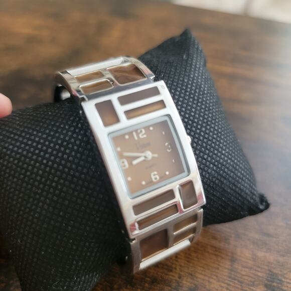 Vintage Watches Vivani Ladies Silver Grid Bracelet Quartz Watch Y2K Modern - Picture 4 of 10